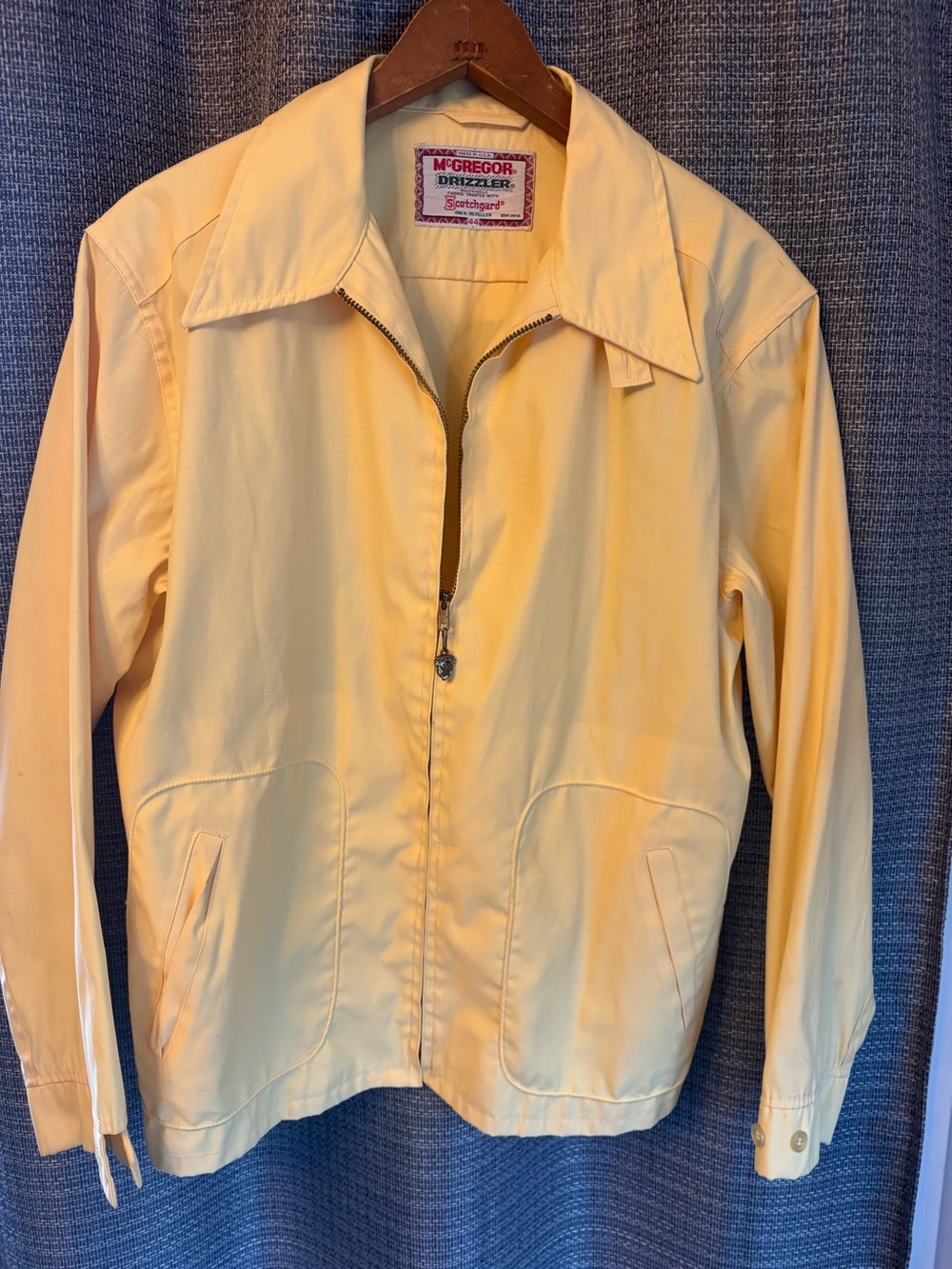 Vintage McGregor Drizzler Jacket Size 44 in Canary Yellow USA
